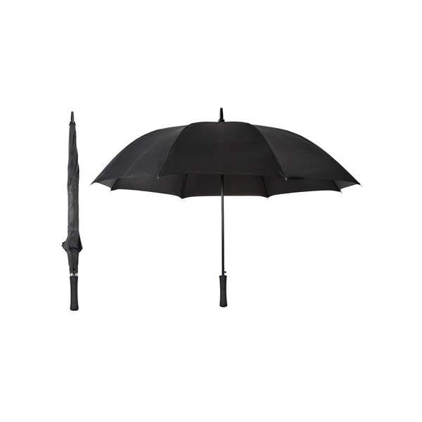 מטרייה ממותגת 27 אינץ' עם פתיחה אוטומטית וצלעות פיברגלס עמידות – הדפסת לוגו בשיטת DTF | תג-לי