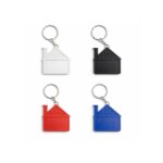 מחזיק מפתחות בית עם סרט מדידה 2 מטר בארבעה צבעים למיתוג