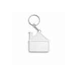 מחזיק מפתחות בית עם סרט מדידה 2 מטר צבע לבן למיתוג