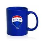 ספל כחול ממותג RE/MAX – מתנה לכנס נדל״ן לסוכני נדל״ן