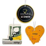 עץ ריח לרכב ממותג עם לוגו – ריחן פרסומי לעסקים בהתאמה אישית בצורות שונות