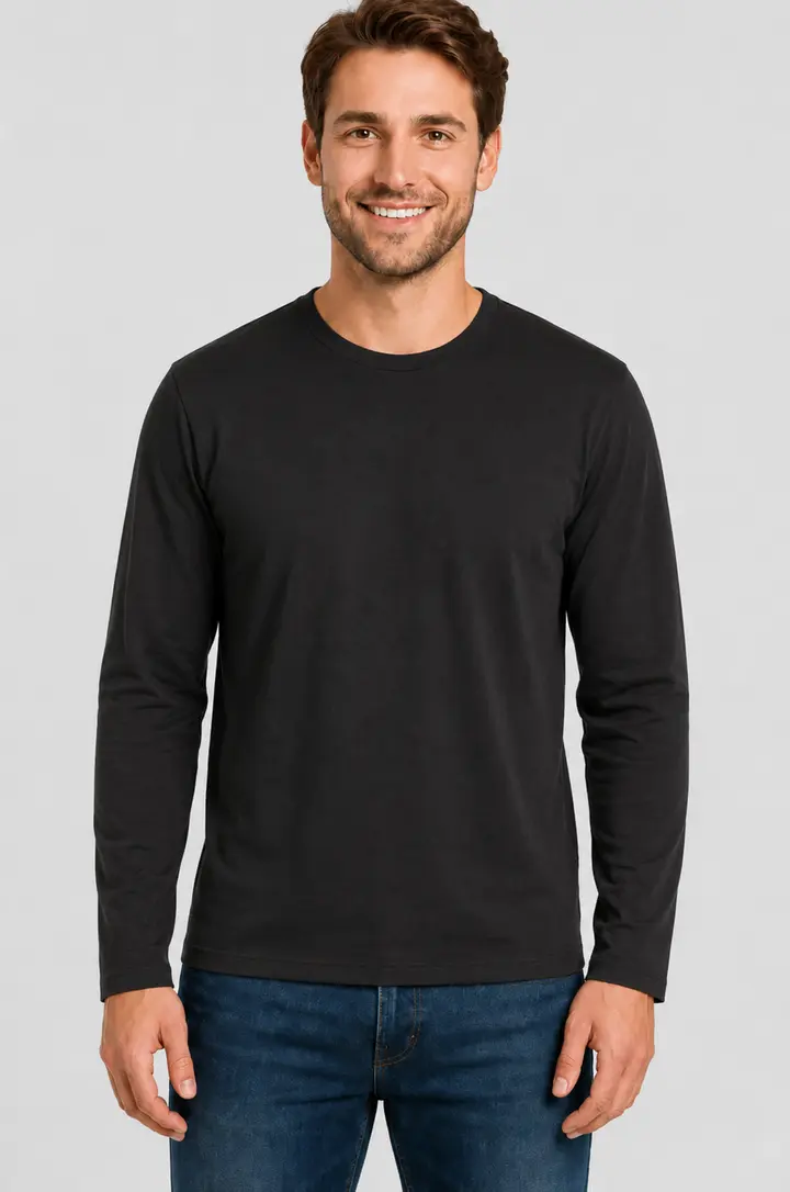 tagli-long-sleeve-cotton-black-front