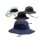 מבט אחורי המדגיש את שרוך הסנטר והנעילה